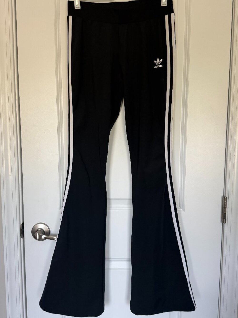 Adidas Black and White Flare Leggings